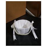 Flower Girl Baskets for Wedding,Ivory Flower Girl Basket,Wedding Basket for Flower Girl Wedding Decor (Ivory)
