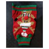 KYEESE Dog Christmas Sweater with Reindeer Pattern, Cozy Holiday Dog Sweater for Small Dogs, Doggie Knitwear with Leash Hole, Soft Warm Festival Pet Clothes, Large