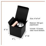 Mcfleet Black Gift Boxes with Lids 4x4x4 Inches 10 Pack Groomsmen Proposal Boxes Cardboard Gift Box for Presents, Craft Boxes for Christmas, Wedding, Graduation, Holiday, Birthday Gift Packaging