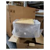 iCASA Trash Bag Dispenser Holder, 2-in-1 Under Sink Organizer with Clear Acrylic Box & Bamboo Lid, Holds Large Rolls up to 100 Count, Garbage Bags Storage Container for Kitchen, Pantry, Laundry Room