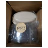 Celel 50 Pack 28 Oval Paper Bowls with Lids, Microwavable Oval Disposable Containers for Burrito, Salads, Pasta, Com-postable Meal Prep Food Containers - 50 Bowls 50 Lids