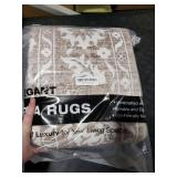 Soalmost 6x9 Area Rugs for Living Room, Stain Resistant Neutral Washable Rugs for Bedroom, Floral Vintage Non-Slip Soft Throw Carpet for Dining Room Farmhouse (Light Brown, 6