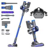 Cordless Vacuum Cleaner, 8-in-1 Strong Power Suction Stick Vacuum Cleaners with 2200 mAh Detachable Battery, Lightweight Self-Standing, 45 Mins Runtime for Home Low-Pile Carpet Pet Hair