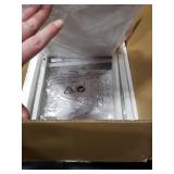 BOLUO White Nightstand for Bedroom,Small Night Stand with 2 Fabric Drawers Bedside Table Dorm Modern