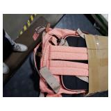 Lamroro Diaper Bag with Changing Station, Waterproof 3 in 1 Baby Diaper Backpack with Foldable Changing Pad, Large Travel Back Pack for Baby Girl Boy, Peach Pink