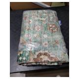 6x9 Vintage Rugs for Dining Room, Washable Rugs Non Slip Large Area Rug for Living Room Bedroom Office, Floor Decoration Big Rug Mat Low-Pile Kid & Pet Friendly(Border Green)