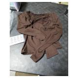 ZREQV Long Sleeve T Shirts for Women Crop Tops Sexy V Neck Trim Lace Tees Y2K Spring Fashion Slim Fitted Going Out Tops Dark Brown M