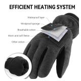 OZERO Winter Gloves for Men Women: Water-Resistant Windproof Insulated Work Gloves Leather Palm for Cold Weather Driving, Shoveling Snow, Hiking (Gray, Large)