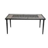allen + roth Thomas Lake Rectangle Outdoor Dining Table 39-in W x 67-in L with Umbrella Hole, (Incomplete)