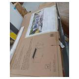 allen + roth Thomas Lake Rectangle Outdoor Dining Table 39-in W x 67-in L with Umbrella Hole, (Incomplete)