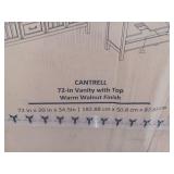 allen roth Cantrell 72-in Clear Oak Undermount Double Sink Bathroom Vanity with White Top - Retail: $1379