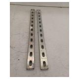 2 ft. 14-Gauge Half Slotted Metal Framing Strut Channel - Silver Galvanized - Strut Channel, ZB14HS2EG, 2 Pieces