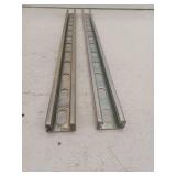2 ft. 14-Gauge Half Slotted Metal Framing Strut Channel - Silver Galvanized - Strut Channel, ZB14HS2EG, 2 Pieces
