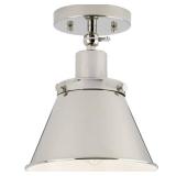 P350199-104-Progress Lighting-Hinton - 1 Light Flush Mount-Polished Nickel Finish - Retail: $109