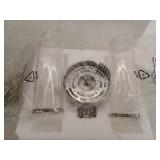 Levitt 2 Light Polished Nickel Mid Century Modern Industrial Bathroom Vanity Fixture Clear Glass - Retail: $156