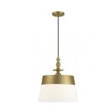 Designers Fountain Ava 15.75 inch 1-Light Brushed Gold Transitional Pendant Light  D281M-16P-BG - Retail: $185