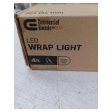 LED White Wraparound Ceiling Light  Low Profile 4 ft. 3600 Lumens  Direct Wire 4000K Bright White