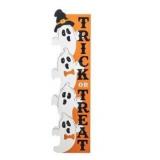 Halloween Ghost Trick or Treat Light-Up Sign