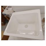 Medford 25 x 22" Drop in Laundry Sink in White - Retail: $149