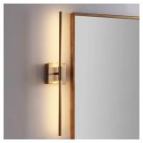 Makena 28  Dimmable Integrated LED Modern Metal Wall Sconce  Gold