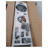 JAZAVA 8 ft. Indoor Aluminum Black 100-240-Volt 69 RPM Industrial Ceiling Fan - Retail: $320