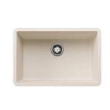 Precis Silgranit 27 in. Undermount Single Bowl Soft White Granite Composite Kitchen Sink - Retail: $805