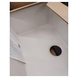 Precis Silgranit 27 in. Undermount Single Bowl Soft White Granite Composite Kitchen Sink - Retail: $805