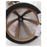 Elegant Designs Vintage Farmhouse Wood and Netted 2 Light Table Lamp  Old Wood - Retail: $160