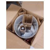 Elegant Designs Vintage Farmhouse Wood and Netted 2 Light Table Lamp  Old Wood - Retail: $160