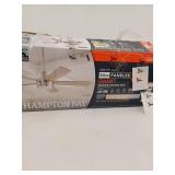 Fanelee 54 in. White Color Changing LED Brushed Nickel Smart Ceiling Fan with Light Kit and Remote Powered by Hubspace