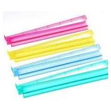 Mahjong Racks with Pushers, 4PCS Mahjong All-in-One Tile Rack and Pusher, Clear Acrylic American Majiang Tile Racks with Built-in Pushers, Transparent (pink and blue racks have a piece broken off)