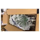 Artificial Christmas Tree, Unlit Snow Flocked  - Retail: $0