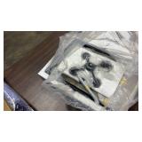 Kira Home Bellevue 4-Light Modern Farmhouse Lantern Chandelier, Item# RVY-CP7051-4-BK+WGO (slightly different from stock photo) - Retail: $0