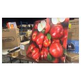 iKNOW FOTO Large 3-Piece Red Apple Picture Wall Art - Fresh Fruit Painting Print on Canvas - Modern Kitchen Wall Art for Kitchen, Restaurant, Bar, Dinning Room - 16x32