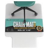 Office Chair Mat for Carpet - Desk Chair Mat for Carpet Protector Mat for Office Chair - Computer Chair Mat for Carpet - Office Floor Mats for Rolling Chairs Carpet - 33\" x 48\", Carpet with Lip - Re