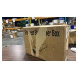 Stainless Steel Litter Box with Lid,Front Entry Top Exit Kitty LitterBox,Extra Large Enclosed Metal Cat Box with Litter Scoop & Litter Mat-Black - Retail: $0