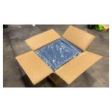 COLAMY Mid-Century Modern Upholstered Accent Chair with Back Pillow & Solid Wood Legs, Fabric Cozy Armchair for Living Room, Bedroom, Reading Nook, Apartment & Small Spaces, Blue - Retail: $0