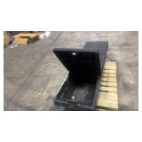 Truck Bed Tool Box (used, no key but does open on left side) 5ft long on bottom (72in x 21in) overhang  - Retail: $0