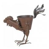 STRUTTING ROOSTER IRON PLANTER - Retail: $80