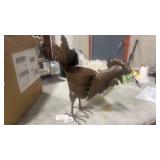 STRUTTING ROOSTER IRON PLANTER - Retail: $80