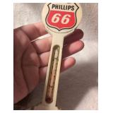 Phillips 66 Gas Station Advertising Thermometer + Ohaus Scale