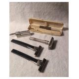 Schick Safety Razor + Antique Razors with Original Case