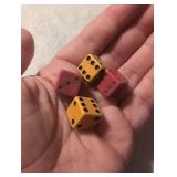 Bakelite Dice Set - Red and Butterscotch
