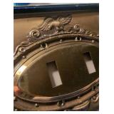 Brass Smith House Eagle Double Switch Plate