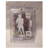 2022 Panini Clearly Donruss Patrick Mahomes II White Silhouette Card #23