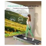 $135 Walking Pad Under-Desk Treadmill with Incline 2.5HP, 265 lbs