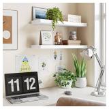 Fixwal Floating Shelves 22" Wall Mounted Rustic Wood, Set of 2