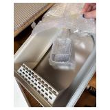 Prodigen Large Stainless Steel Cat Litter Box with Lid, 24x16x12