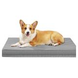 Indestructible Large Dog Bed with Orthopedic Memory Foam 36x27