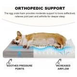 Indestructible Large Dog Bed with Orthopedic Memory Foam 36x27